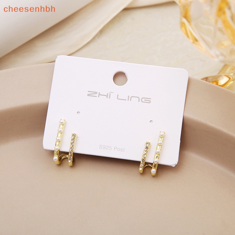Chehbh Khuyên Tai Đính Đá zircon Ngọc Trai Sáng Bóng Độc Đáo Làm Quà Cưới vn