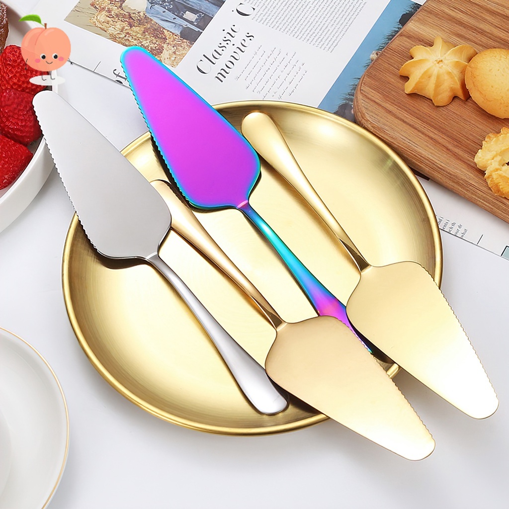 Xẻng xúc bánh kem bằng Inox nhiều màu PEACH