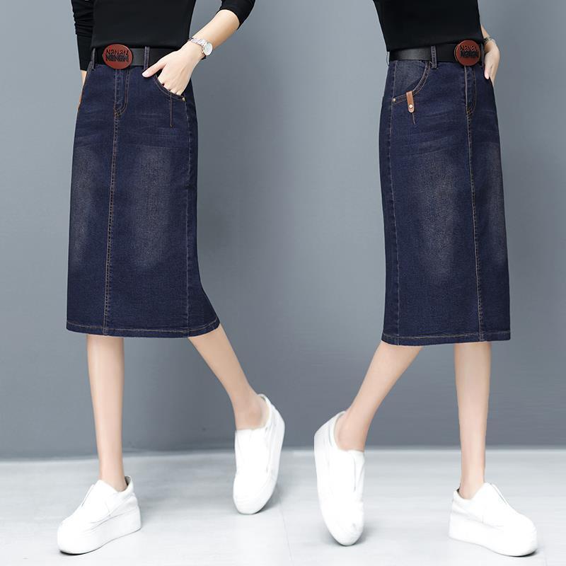 Chân váy jean Lưng Cao Dáng Chữ a Phong Cách hong kong Thời Trang Mùa Hè 2023 Cho Nữ