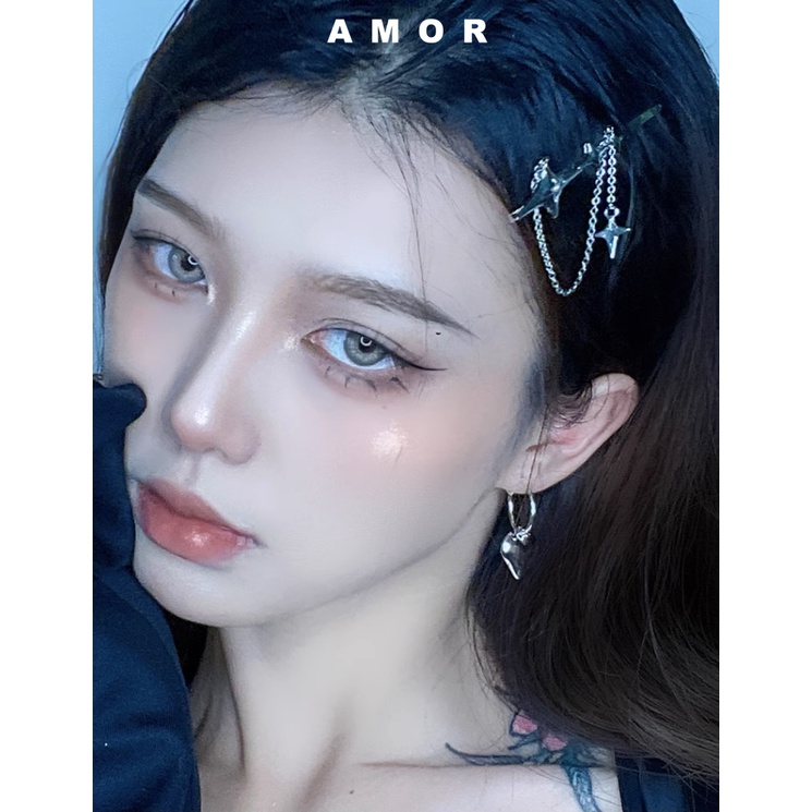 Kẹp Tóc Tua Rua Hình Ngôi Sao Năm Cánh Đính Đá Sang Trọng y2k