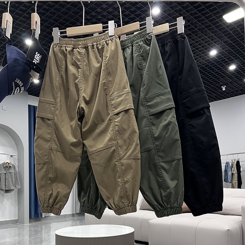 Quần Dài Phong Cách Đường Phố Thời Trang Xuân Thu 2023 Mới Dành Cho Bé Trai