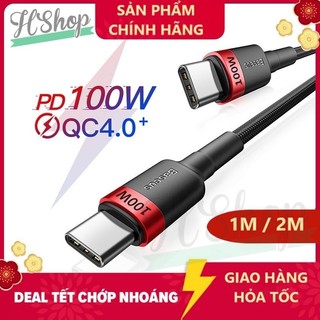 Cáp bện nylon siêu tốc độ BASEUS USB-C ra USB-C PD 3.0/QC 4.0 100W (20V/5A) - Bảo hành 12 tháng