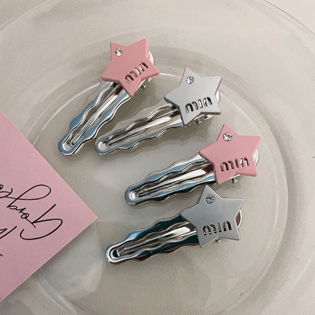 Set Kẹp Tóc mái Ngôi Sao Đính Kim Cương Phong Cách Cao Cấp Linh Hoạt Phụ Kiện Tóc
