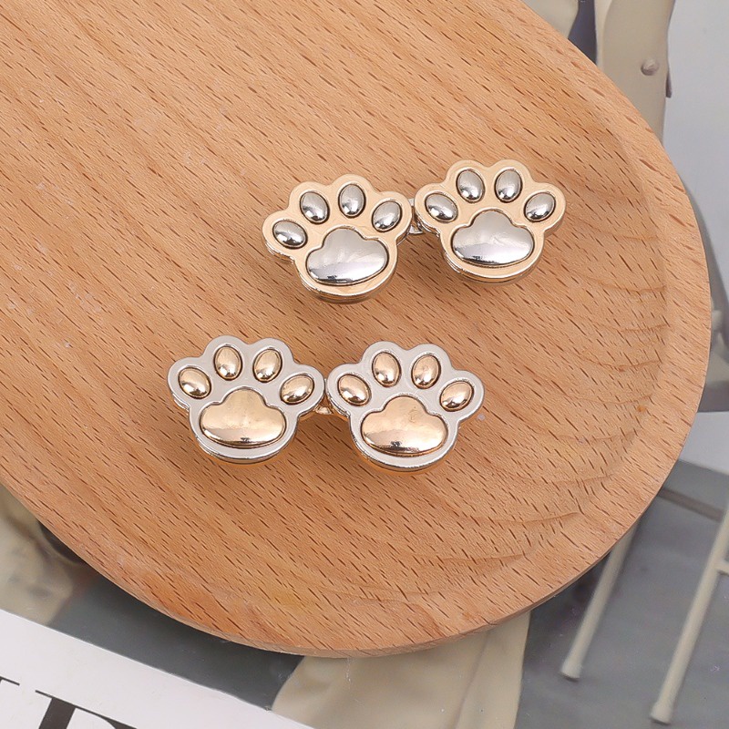 Dễ Thương Khóa Cài Quần Áo Hình Chân Mèo Bằng Kim Loại Có Thể Tháo Rời