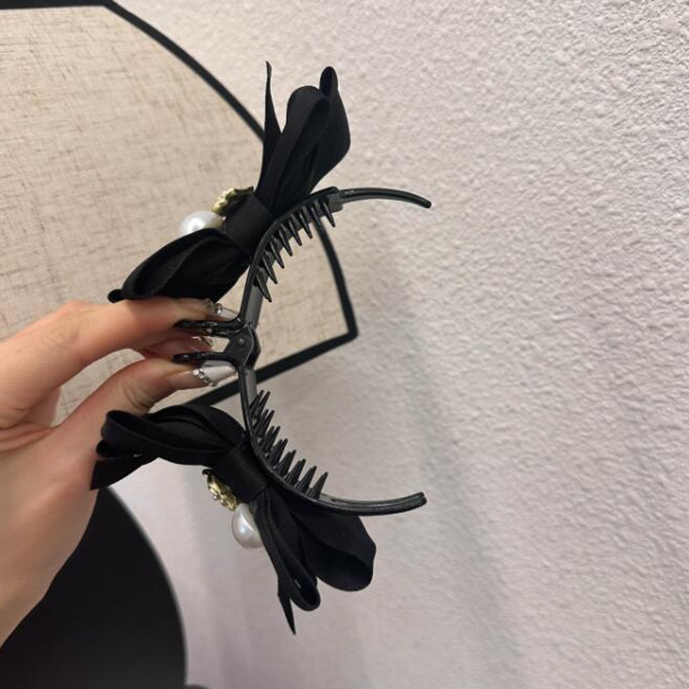 1 Kẹp Tóc Hình Nơ Đính Ngọc Trai Sang Trọng Cho Nữ