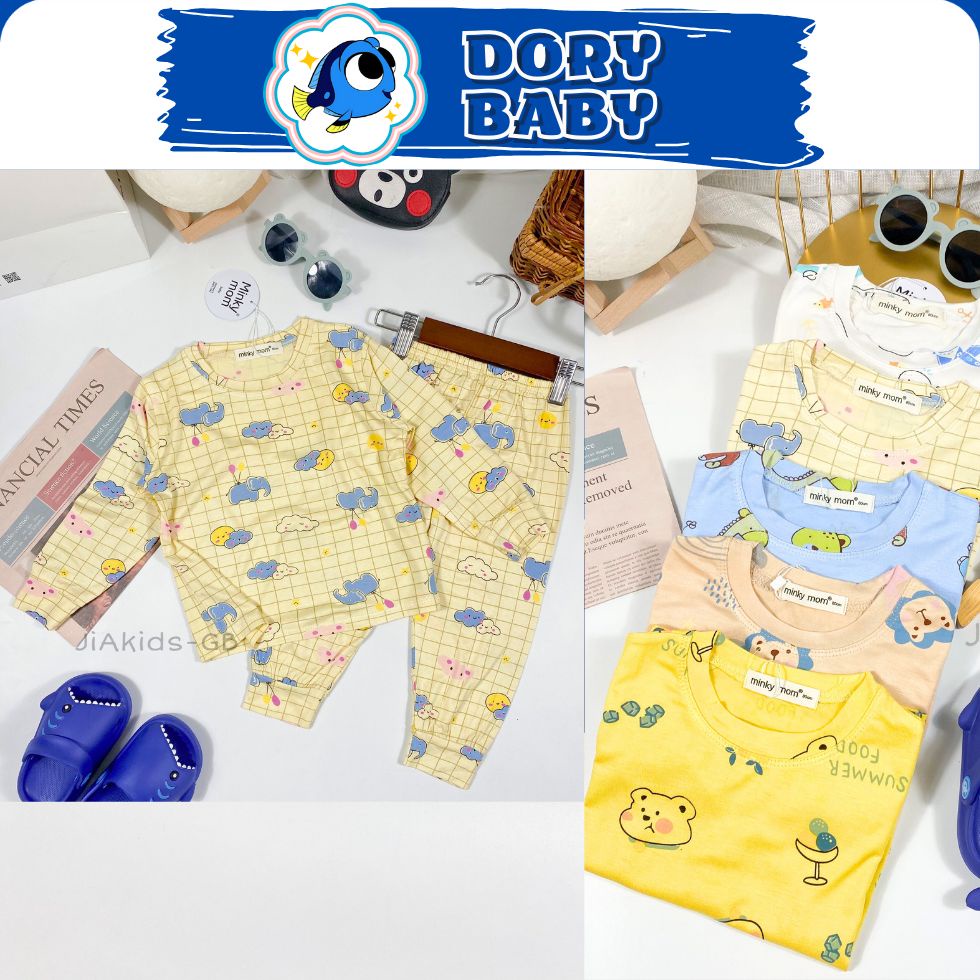 Bộ DÀI Tay Thun Lạnh Minky Mom Chính Hãng- Dorybaby B2-TD-38