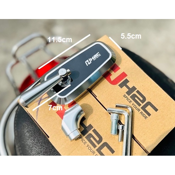 Gương H2C CNC cao cấp Đủ Màu Xiken Cho Vespa Honda Yamaha Hàng Cao Cấp cho mọi loại xe