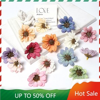  Set 10 Bông Hoa Cúc Giả 5.5cm Bằng Lụa Dùng Để Trang Trí Nhà Cửa   Tiệc Cưới   Sân Vườn diy 