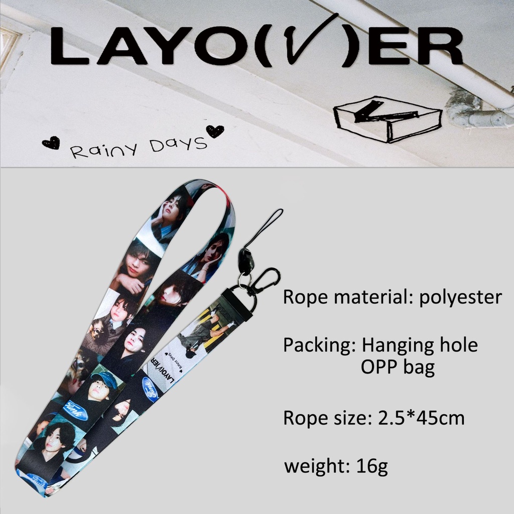 Dây Đeo Điện Thoại / Thẻ Hình Nhóm Nhạc kpop bts v album layover kim taehyung