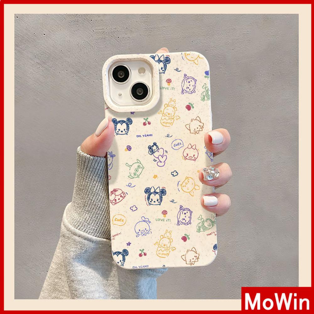 Ốp lưng iPhone 15 Pro Max Vỏ iPhone Màu Trắng Thân Thiện Với Môi Trường Vỏ Mềm Bảo Vệ Camera Chống Sốc Hình Đại Diện Hoạt Hình Dễ Thương Tương Thích Với iPhone 14 13 Pro Max 12 11 XR XS Max 7Plus 8Plus