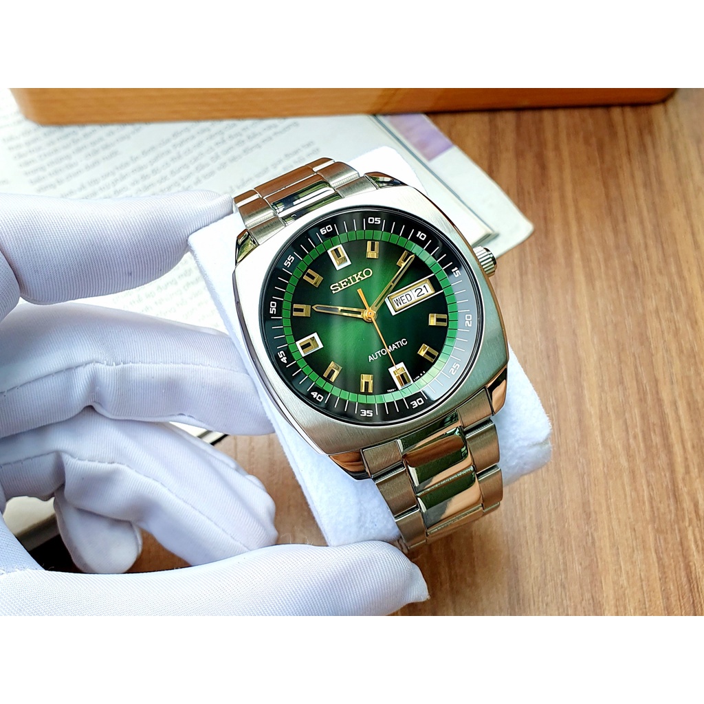 Đồng hồ chính hãng nam SEIKO Recraft Automatic Green Dial SNKM97- Máy cơ tự động - Kính cứng Chính Hãng