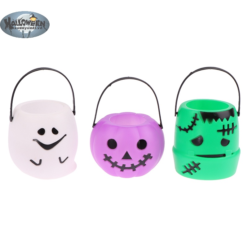 Xô Đựng Kẹo Hình Bí Ngô halloween Độc Đáo