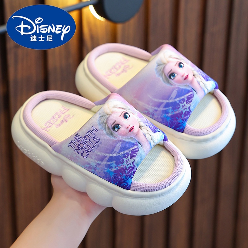DISNEY Suge Dép Sandal Chống Trượt Họa Tiết Hoạt Hình frozen Xinh Xắn Dành Cho Bé