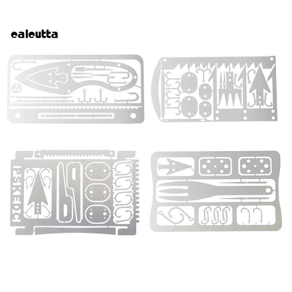 Thẻ Móc Câu Cá Sinh Tồn Đa Năng Bằng Thép Không Gỉ