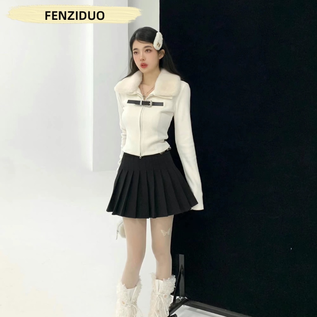 FENZIDUO Áo Len áo khoác cardigan Casual Fashion Hàn Phong hàn quốc WMY23004DP 41Z231008