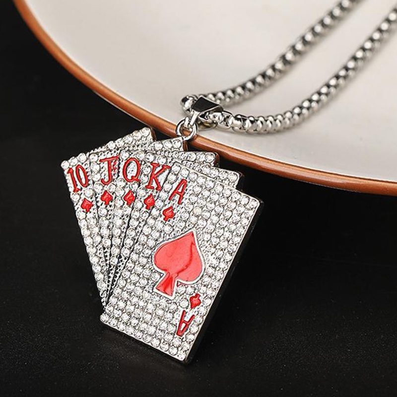 Thời Trang Vòng cổ Mặt Thẻ Bài May Mắn Phong Cách hip hop Cho Nam Và Nữ - HSU