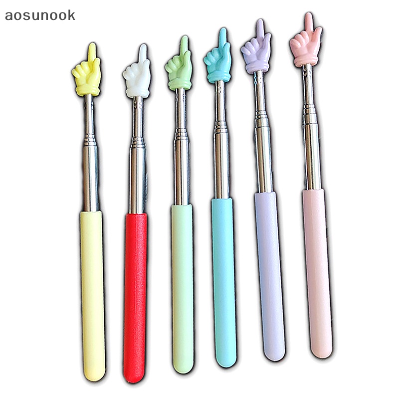 Aosunook Bút Dạy Học Bằng Thép Không Gỉ Có Thể Rút Lại Thiết Kế Ngón Tay Cho Giáo Viên Lớp Học