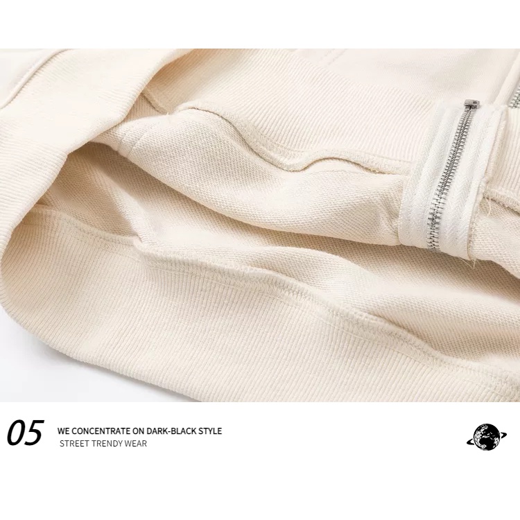 Áo hoodie Dáng Rộng Có Khóa Kéo Phong Cách Hàn Quốc Thời Trang unisex size m-8xl