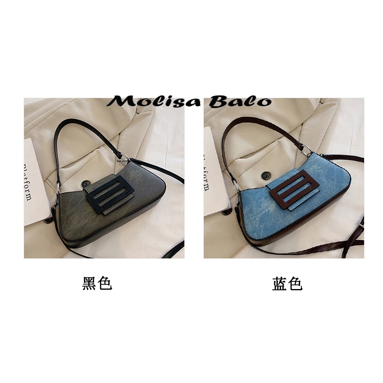 Molisa túi xách nữ túi đeo chéo 2023NEW phổ biến Vintage INS Thiết kế độc đáo GDJ23004SK 41Z231009
