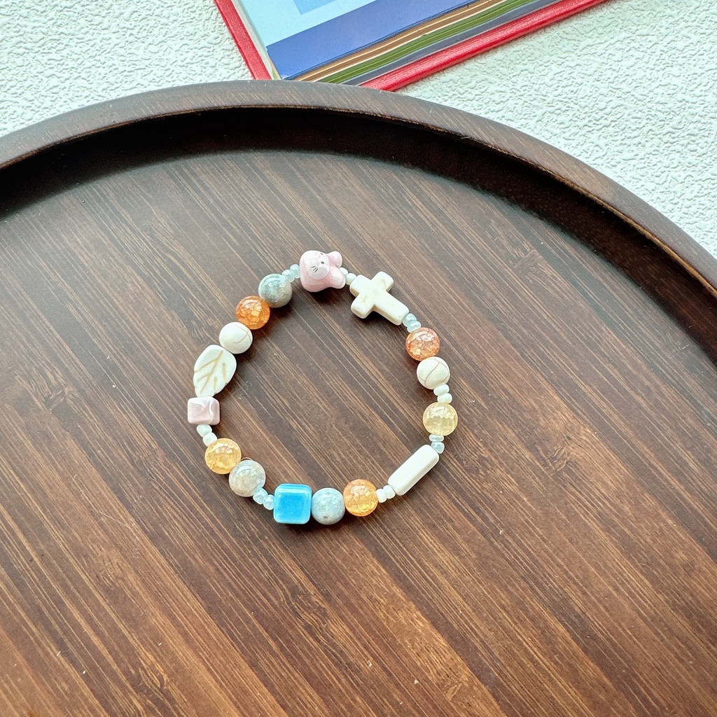 Dopamine Vòng Đeo Tay Xỏ Hạt Nhiều Màu Sắc Họa Tiết Hoa Ngôi Sao Bạn Bè Hàng Trăm Cặp