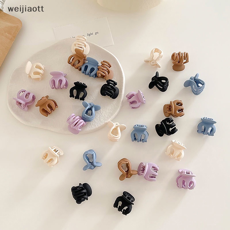 Weijiaott Set 6 Kẹp Tóc mini Bằng acrylic Màu Đen Phong Cách Công Chúa Cho Nữ vn