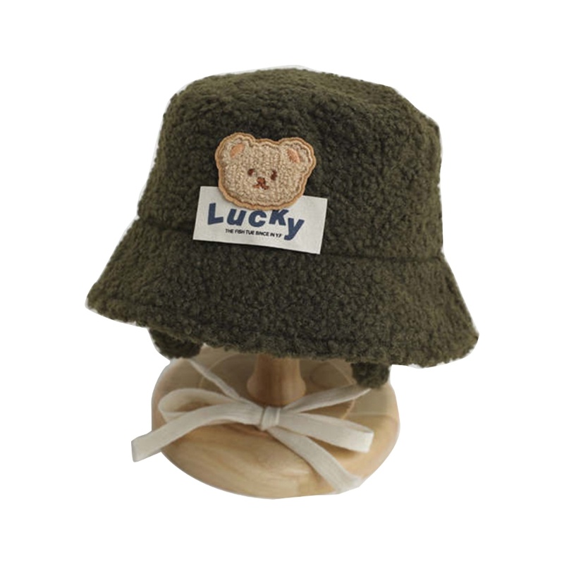 Mũ Len Lông Cừu Họa Tiết Hoạt Hình Thời Trang Thu Đông Cho Bé