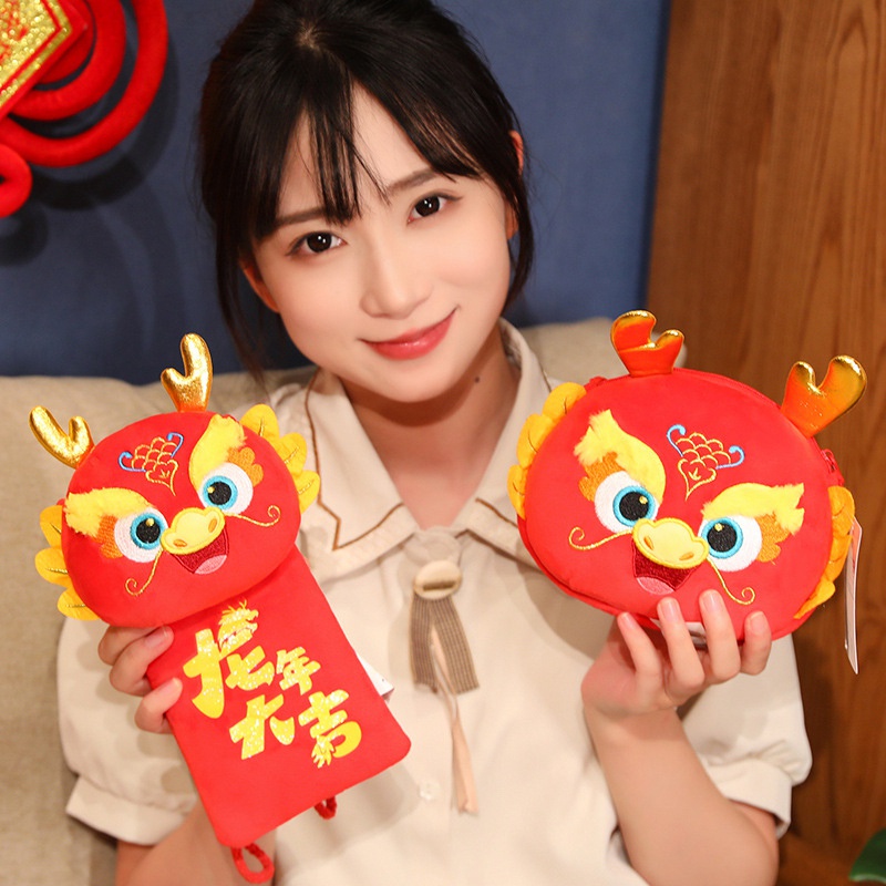 Phong Bì Đỏ 2024 cny Nhồi Bông Có Dây Treo