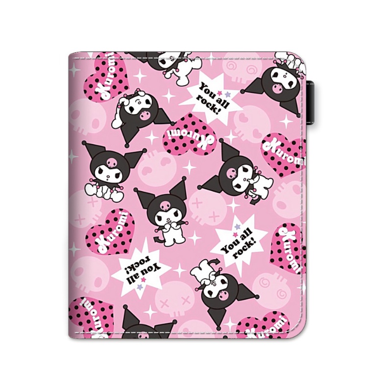 Kawaii kuromi Ví Ngắn Bằng pu Có Khóa Kéo Họa Tiết Thỏ melody Dễ Thương Màu Hồng / Tím