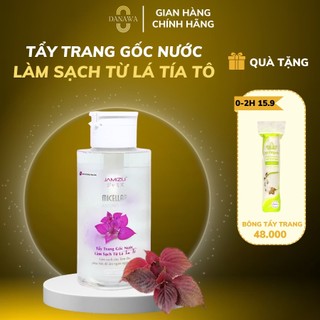 Nước tẩy trang JAMIZU da dầu mụn da nhạy cảm 500ml gốc nước làm sạch từ lá TÍA TÔ