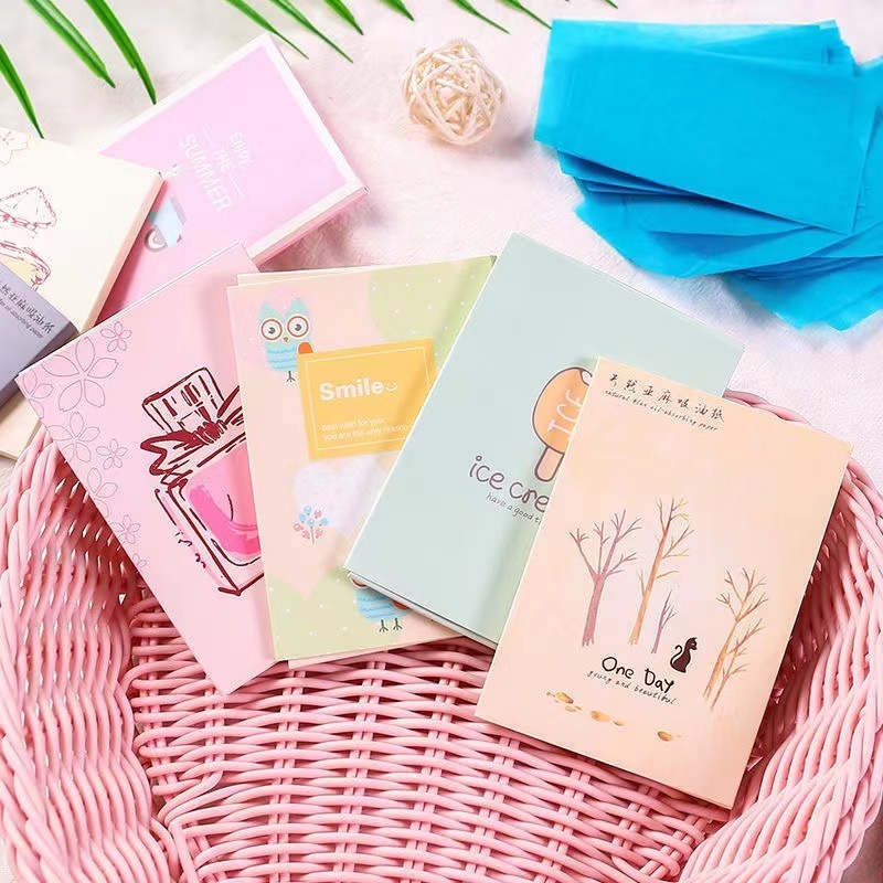 Nahe Giấy Thấm Dầu Kiểm Soát Dầu Cho Da Mặt Họa Tiết Hoạt Hình