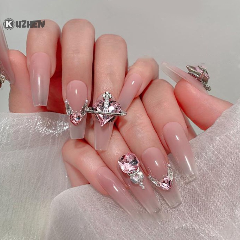 Kuzhen Bộ 5 Đá Hợp Kim 3d Siêu Lấp Lánh Hình Trái Tim Hành Tinh Khử Mùi Trang Sức