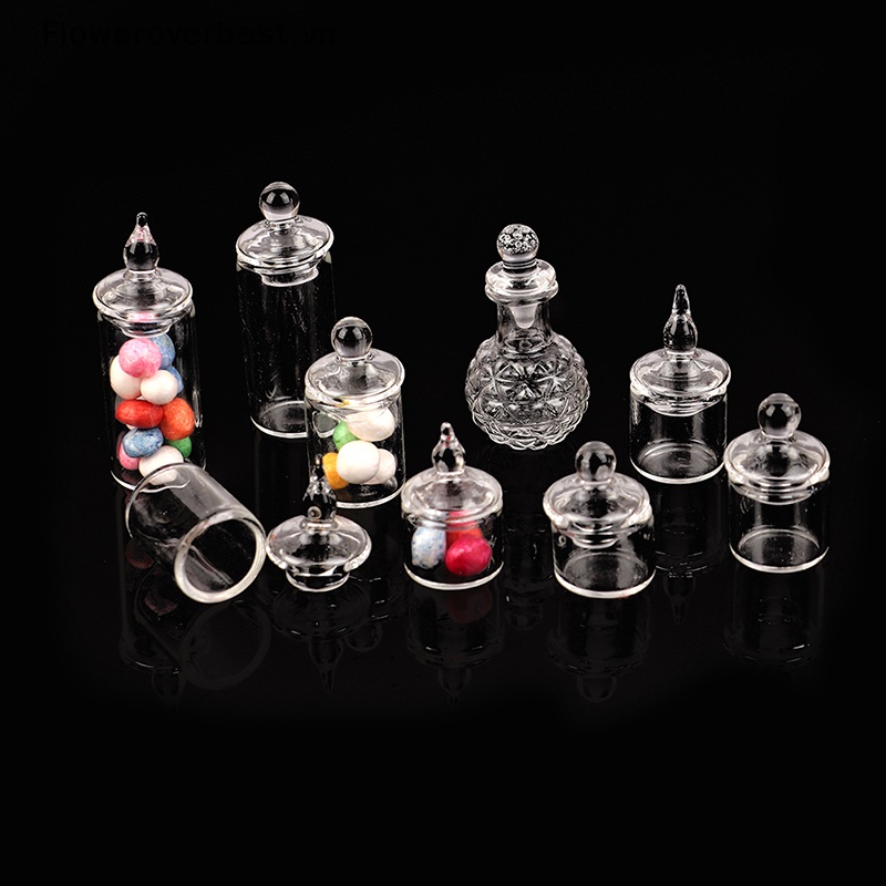 Lọ Thủy Tinh Đựng Hạt Kẹo / Đậu Trang Trí Nhà Búp Bê Tỉ Lệ 1: 12