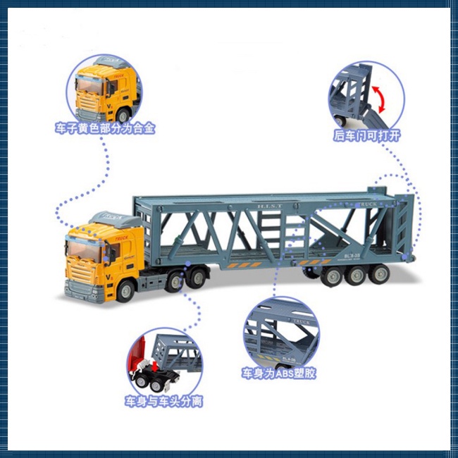 Ma Mô Hình Xe container Bằng Hợp Kim Tỉ Lệ 1: 64