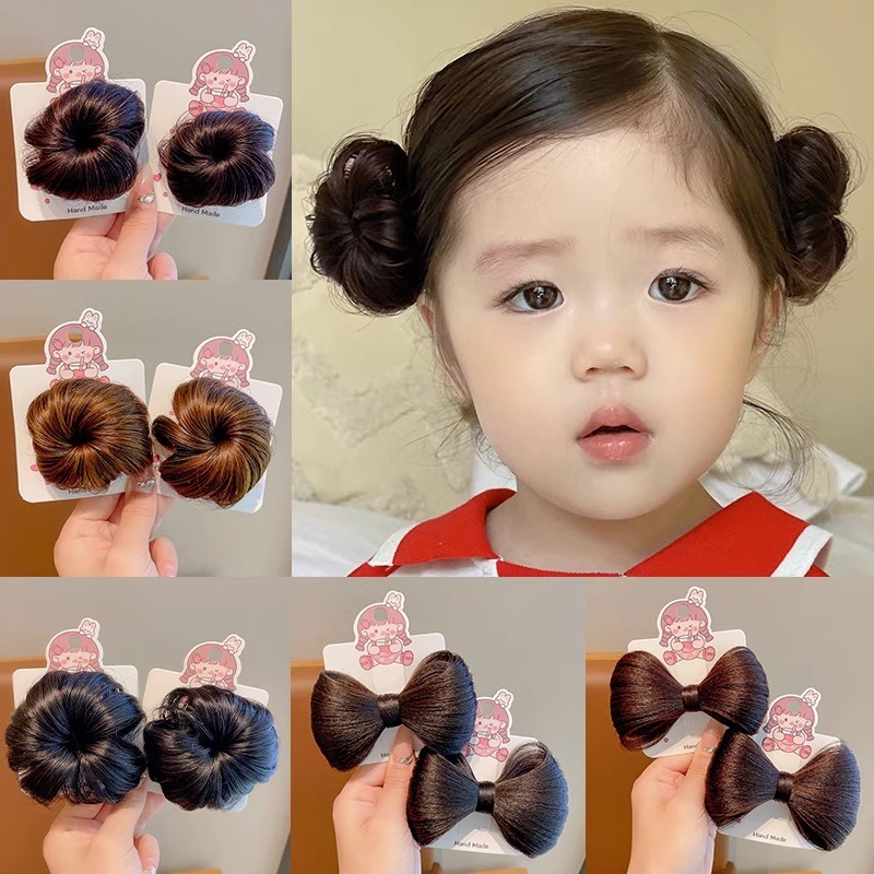 Set 2 Kẹp Tóc Giả Hình Nơ Bướm Dễ Thương Thời Trang Hàn Quốc Cho Bé Gái