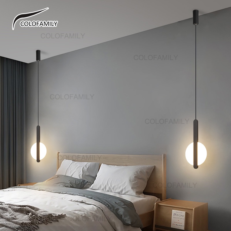 Đèn Chùm led Bằng acrylic Màu Đen Kiểu Bắc Âu Trang Trí Phòng Khách / Phòng Ngủ / Nhà Hàng