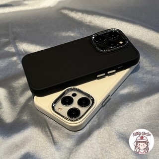 Ôp Điện Thoại tpu Dẻo Màu Đen / Bạc Bóng Chống Sốc Bảo Vệ lens Cho iphone 15 pro 14 13 12 11 pro max x xr 7plus Ốp