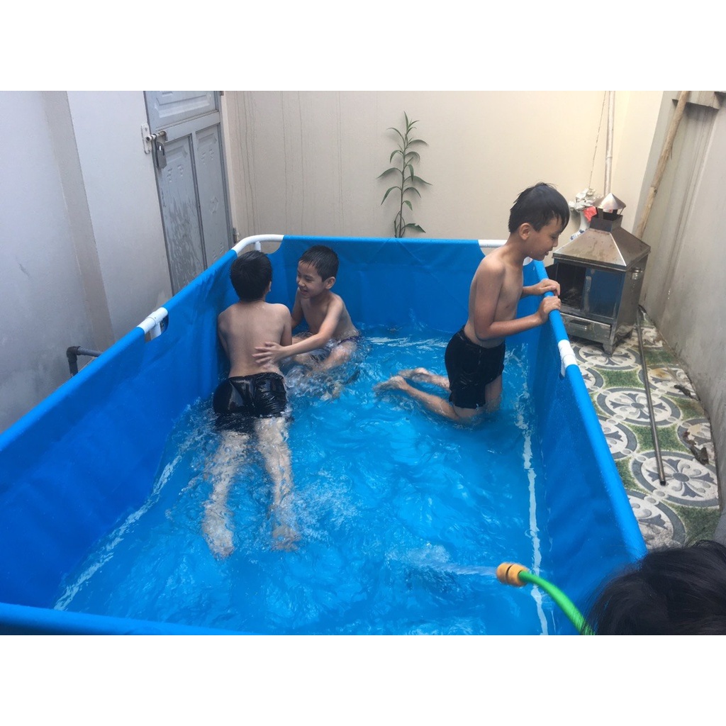 [new] Bể bơi lắp ghép mini cho trẻ em- Bể bơi việt chất lượng việt nổi trội về độ bền tặng móc khoá