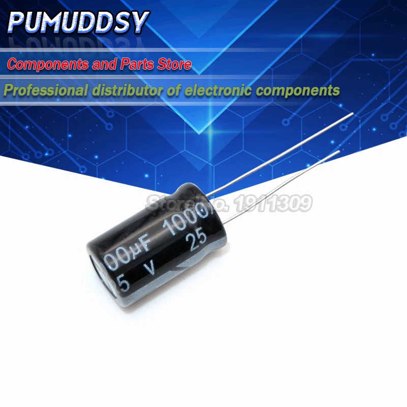 10 Chiếc Higt Chất Lượng 25V1000UF 10 * 17mm 1000UF 25V 17 * 10 Tụ Điện Phân YBFR