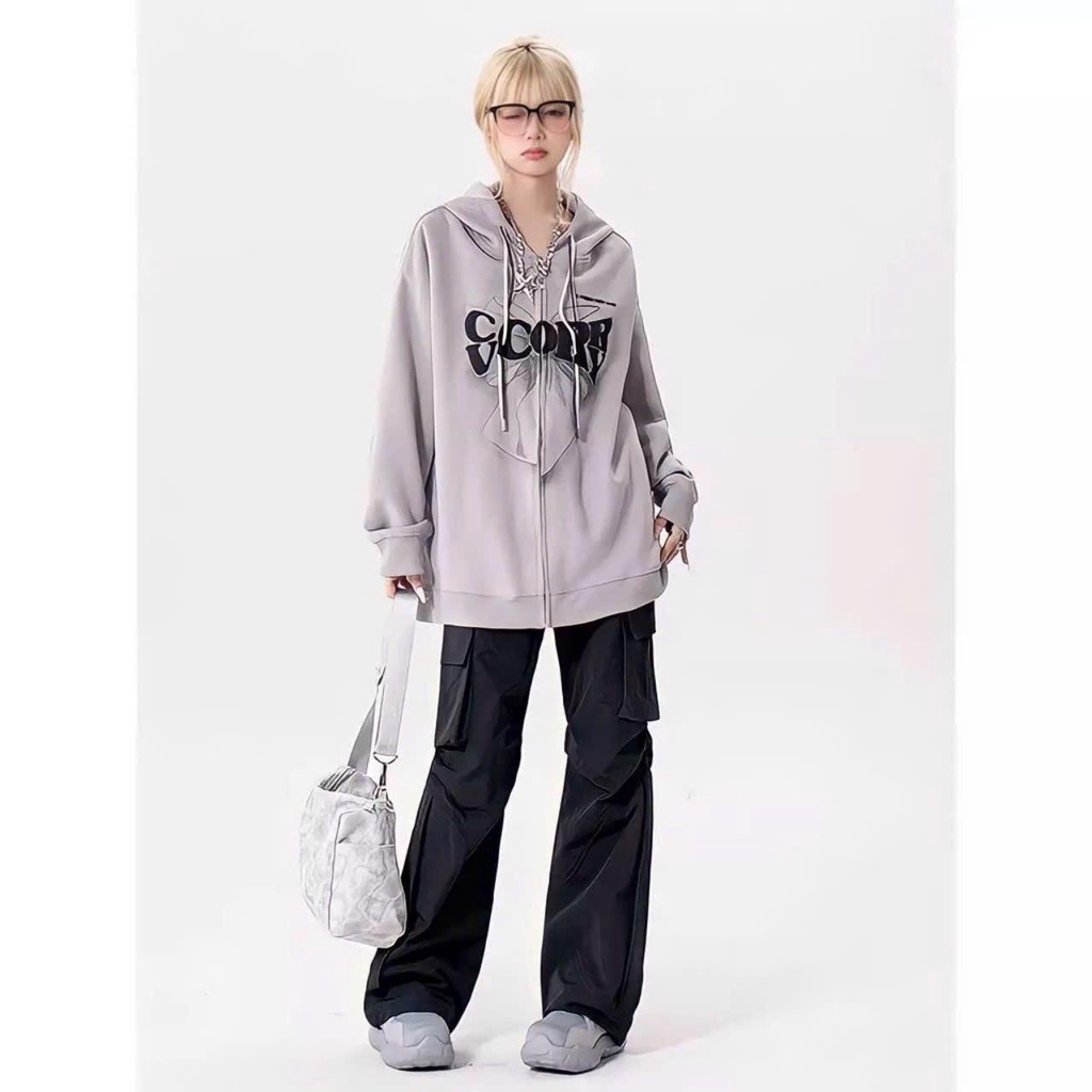 Áo khoác nỉ khoá kéo cover