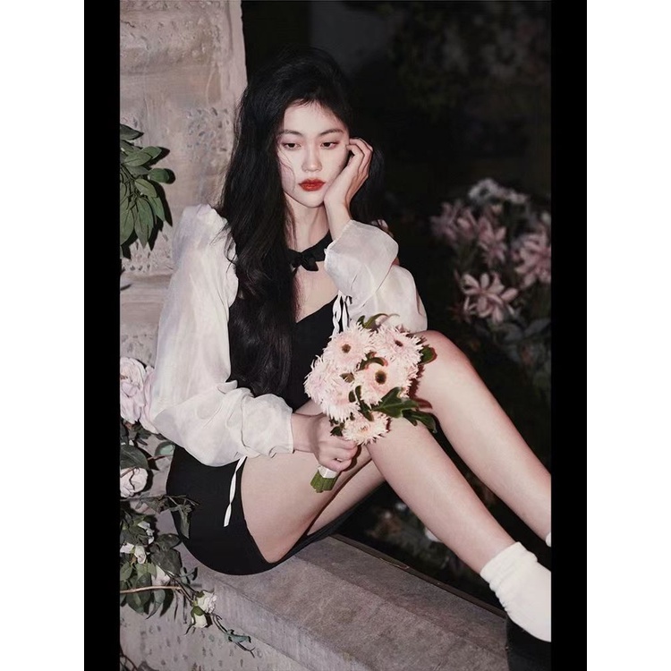 Mqaq hepburn Đầm Ngắn Ôm Eo Tay Dài Phong Cách Pháp Thiết Kế Độc Đáo Thời Trang Xuân Thu 0 Mới Cho Nữ