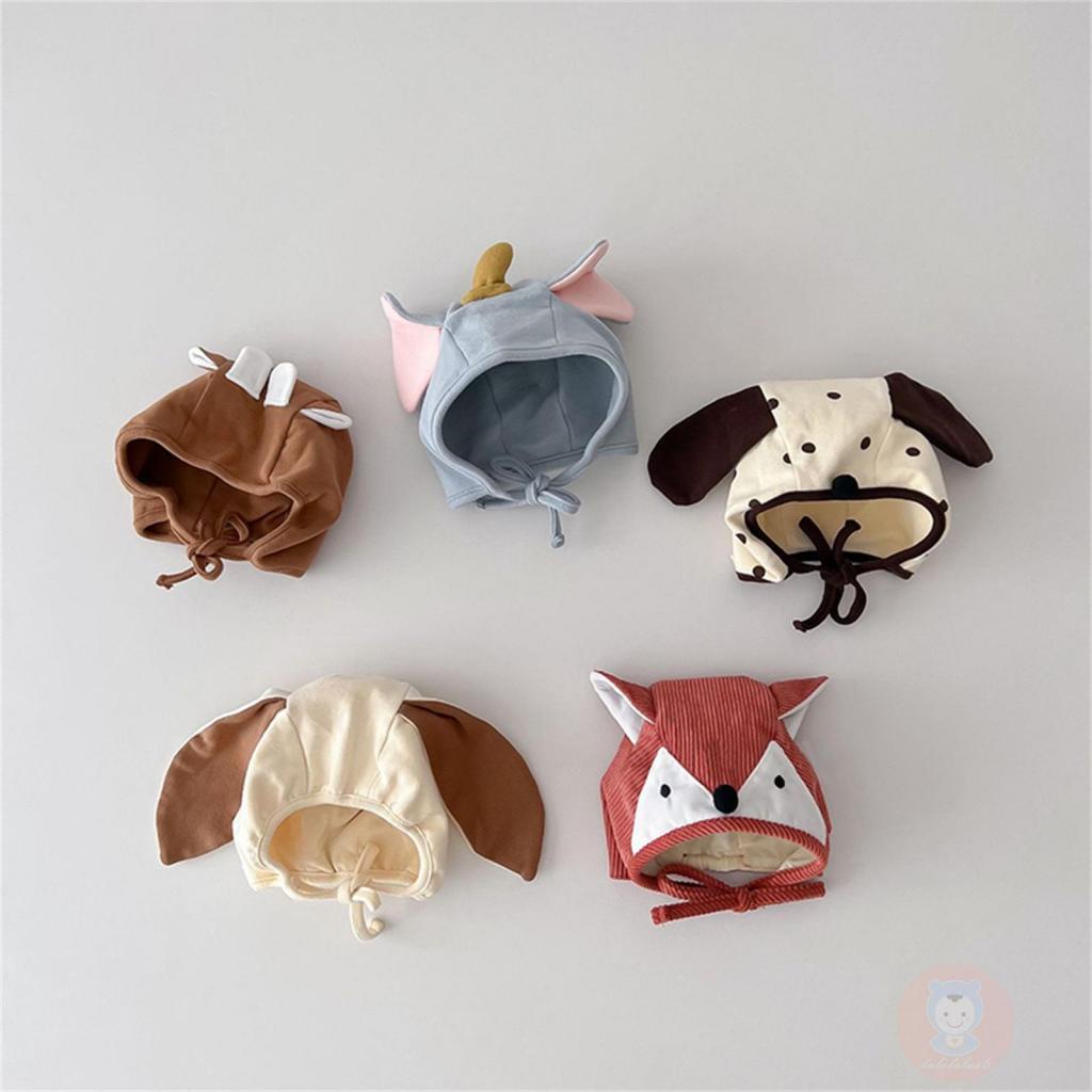 Mũ Trùm Đầu Hoạ Tiết Hoạt Hình laa6-baby bonnet Cho Bé