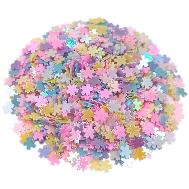 Set 1500 Hạt Kim Sa Hình Bông Hoa 5mm Tự Trang Trí Móng Tay