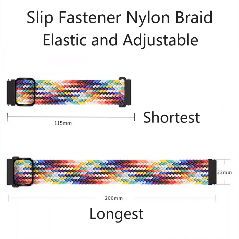 Cclcc Dây Đeo Bằng nylon 20mm 22mm Dành Cho Đồng Hồ Thông Minh samsung galaxy watch 6 / 5 / 4 classic / gear / huawei /