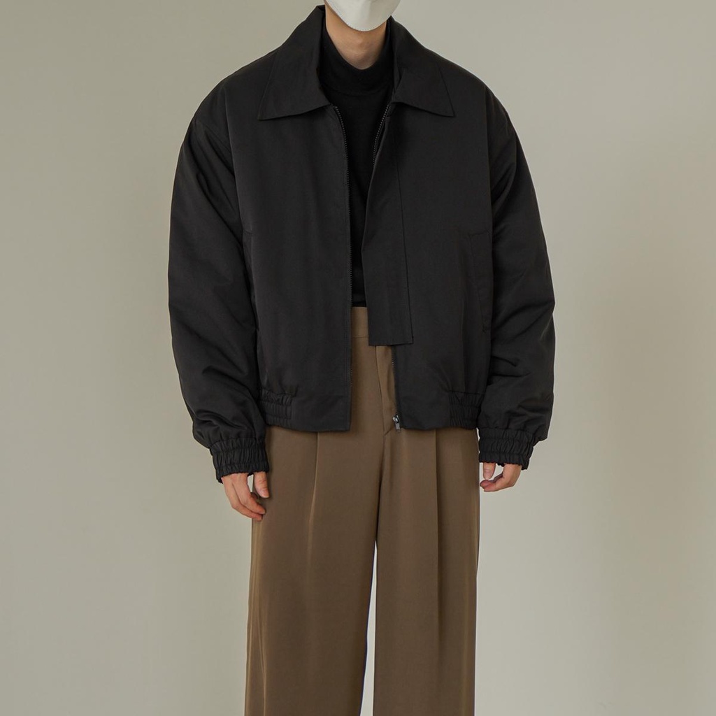 Áo Khoác bomber Màu Trơn Phong Cách harajuku Thời Trang Xuân Thu Cho Nam