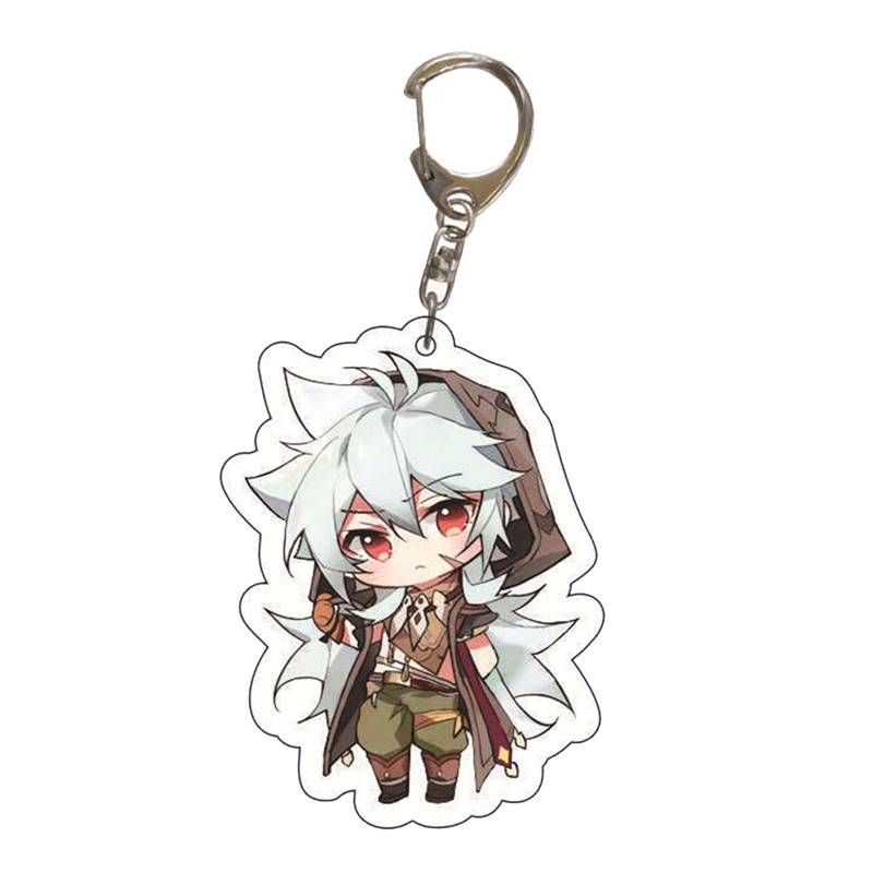 Chaoyangdn Móc Chìa Khóa Bằng acrylic Hình Nhân Vật anime xiao ningguang zhongli hu tao