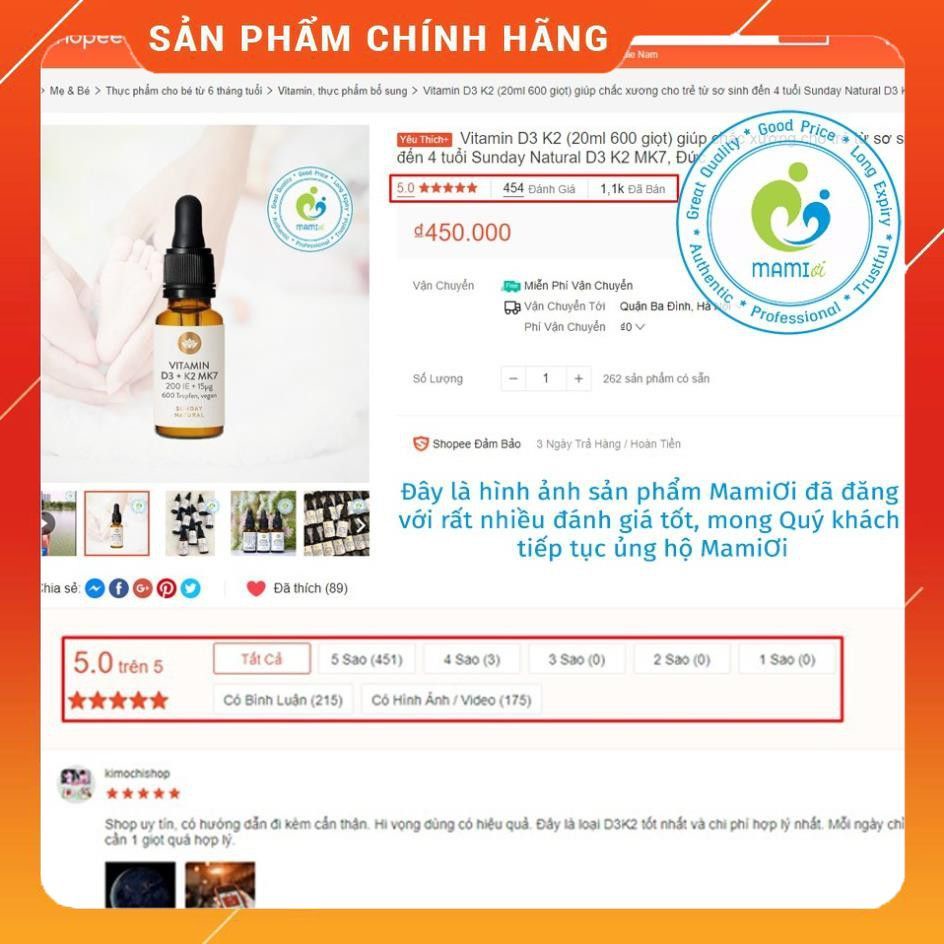 Vitamin giọt  D3 K2 MK7 Sunday Natural, CHLB Đức