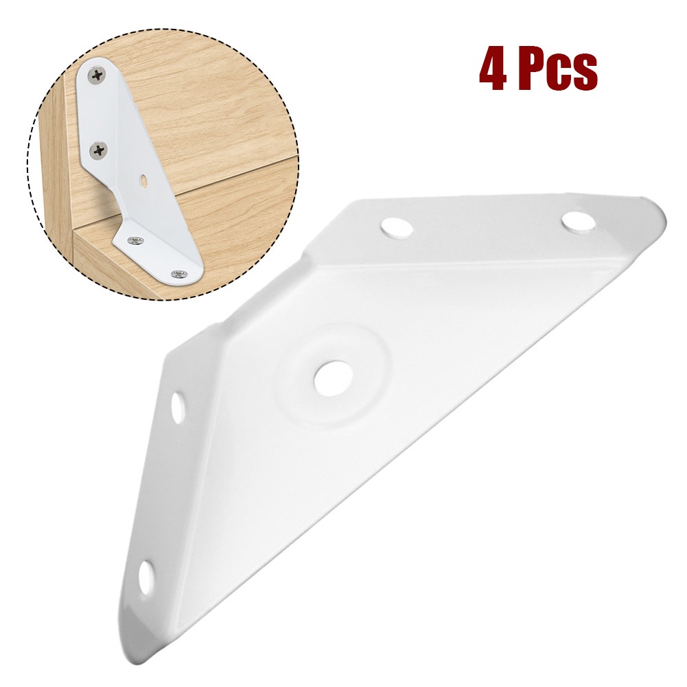 Corner Brackets L-shaped Multifunction White 4PCS Bracket Attachment Accessories