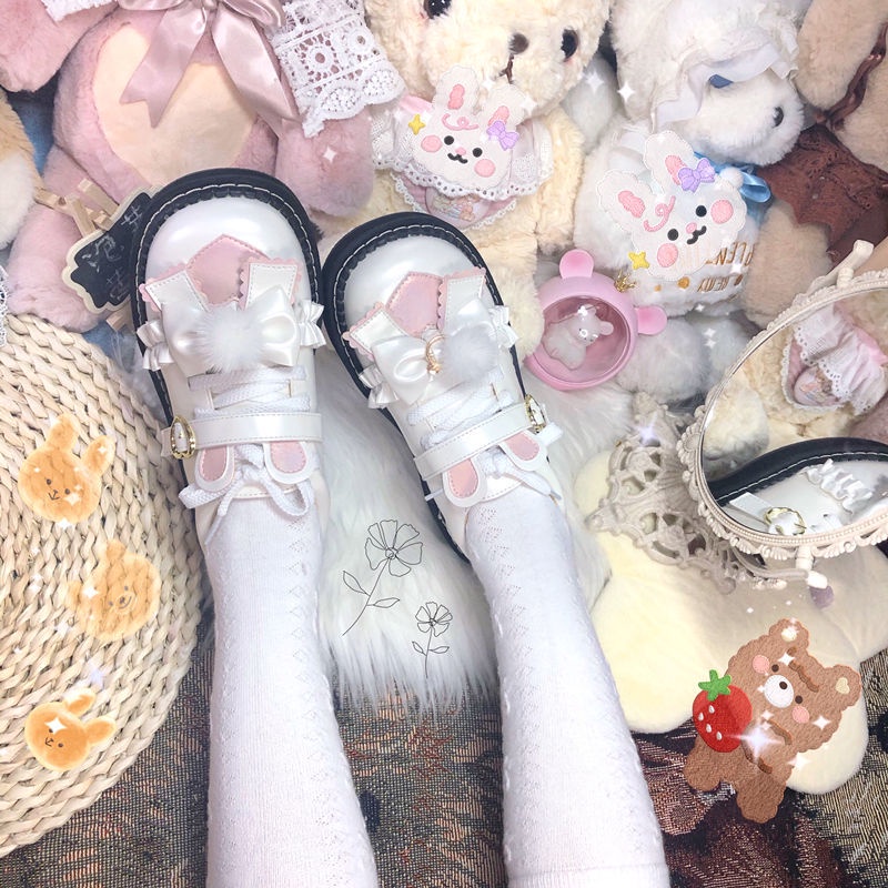 💖 💖Giày Da Mũi Tròn Phong Cách lolita Hàn Quốc Cho Nữ