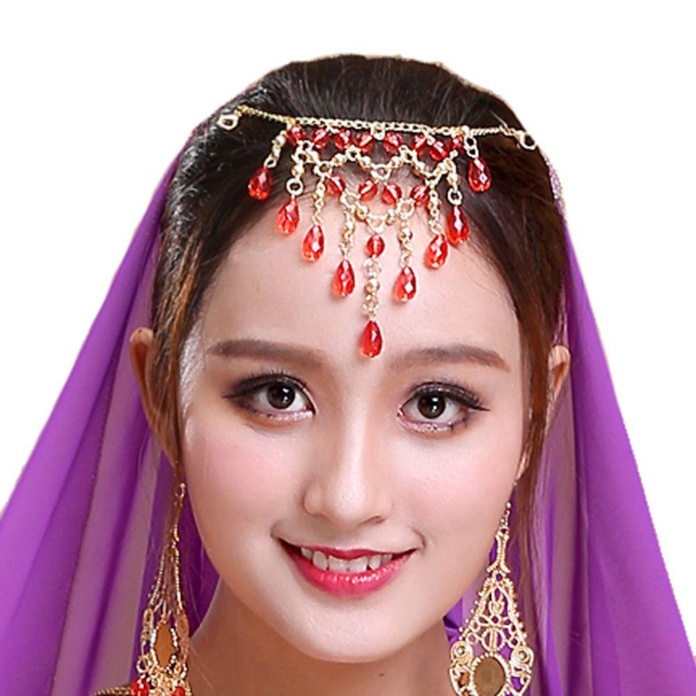 Mxbeauty Băng Đô Dây Xích Đính Hạt Cườm Lấp Lánh Trang Sức Múa Bụng Cho Bé Gái
