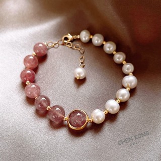  Vòng Tay Đính Hạt Ngọc Trai Pha Lê Phong Cách Hàn Quốc Đơn Giản Thời Trang 